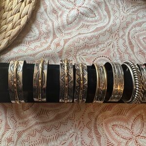 Cuff bracelet, silver and copper